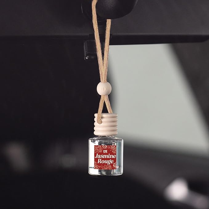 CANDECraftCo Car Air Hanging Fragrance Oil, Car Auto Freshener for Essential Oils, Scents Fragrance Aromatherapy Automobile Diffuser, Long Lasting (Jasmine Rouge)