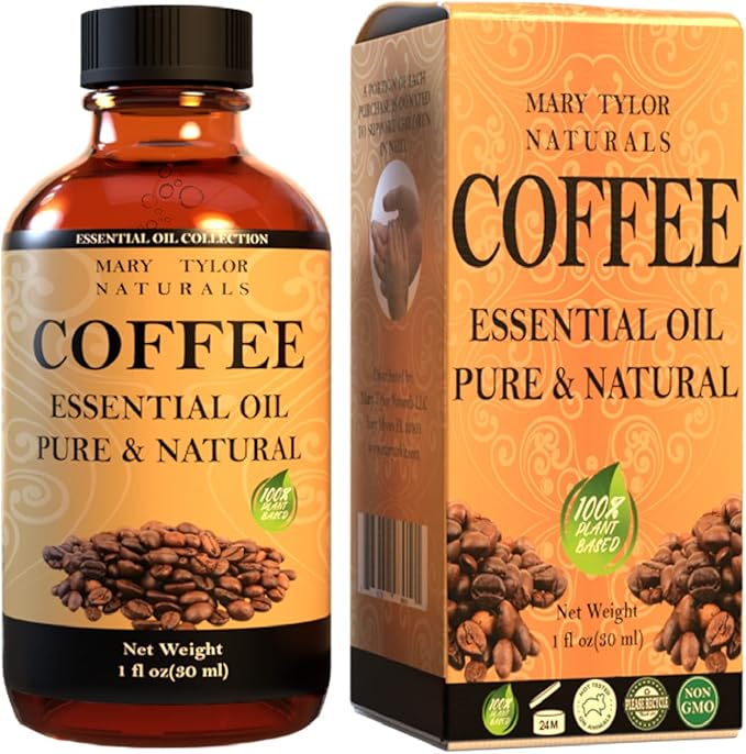 Coffee Essential Oil (1 oz), Premium Therapeutic Grade, 100% Pure and Natural, Perfect for Aromatherapy, Diffuser, DIY by Mary Tylor Naturals