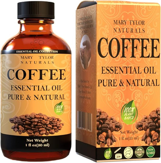 Coffee Essential Oil (1 oz), Premium Therapeutic Grade, 100% Pure and Natural, Perfect for Aromatherapy, Diffuser, DIY by Mary Tylor Naturals