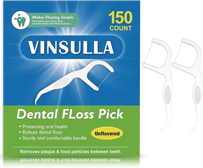 Professional Clean Flossers, Toothpick, Extra Strong Floss Picks, 150 Count (Unflavored)