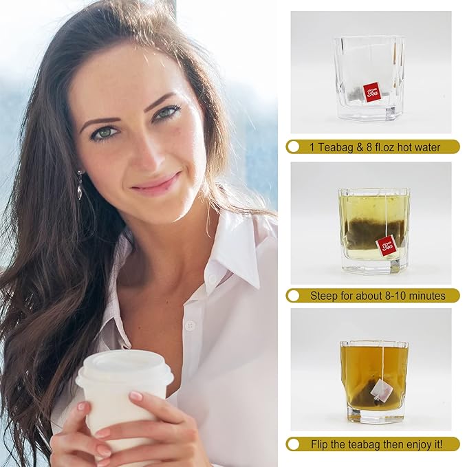 Jarteela - Mullein Leaf Tea Bags - 3g/Bag X 40 - Premium Compressed Dried Mullein Herbs for Easily Extracting & Great Flavor - Non-GMO - Caffeine-Free