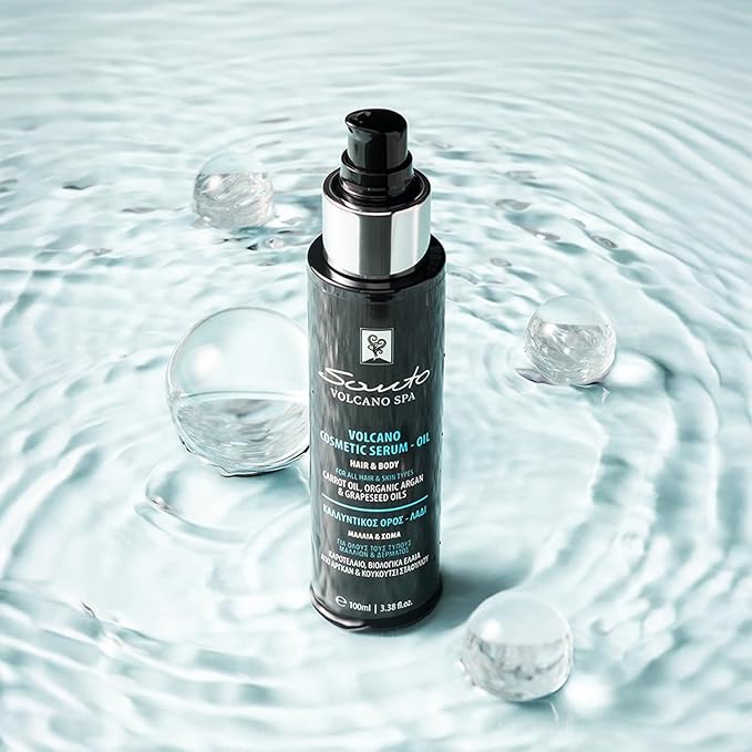 Volcano Cosmetic Serum 100ml – Hydrating & Anti-Aging Hair & Body Oil – Body Oil Restores Elasticity, Prevents Stretch Marks & Repairs Dry Hair and Skin