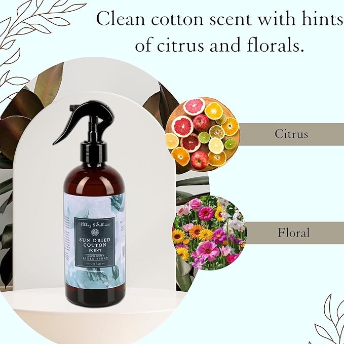 Abbey & Sullivan Linen Spray, Sun Dried Cotton, 16 oz.