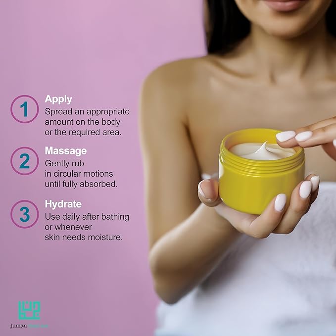 JUMAN Dead Sea Minerals Body Balm | Infused with Active Natural Ingredients & Vitamin E | Plant Rich Shea Butter | Moisturizing Lotion for Dry Skin | Suitable for Sensitive Skin | 7.1oz