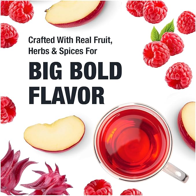 Tiesta Tea - Raspberry Razzle Tea, Loose Leaf, Raspberry Hibiscus Herbal Tea, Premium Caffeine-Free Tea Blend, Make Hot or Iced & Up to 50 Cups, 4 oz Refillable Tin