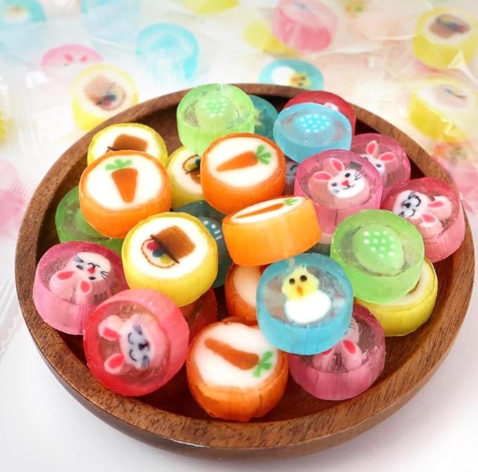 Easter Candy - Individually Wrapped Bulk Hard Candy Mix - Small Hard Candies Easter Variety Pack - Great for Egg Fillers - Office Candy - 1 lb Bag - 6 Flavors - Treats for Kids and Adults