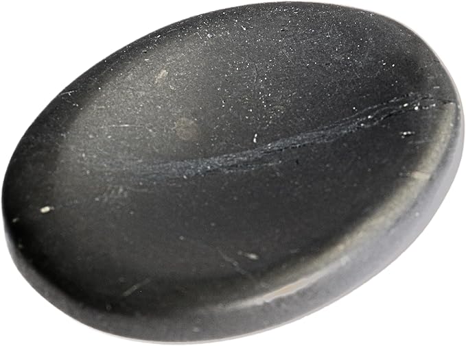 Shungite Worry Stones – Crystal Thumb Worry Stone for Anguish, Stress – Relaxing & Soothing Balance Stones for Meditation, Stress Relief – Healing Stones & Crystals for Men, Women