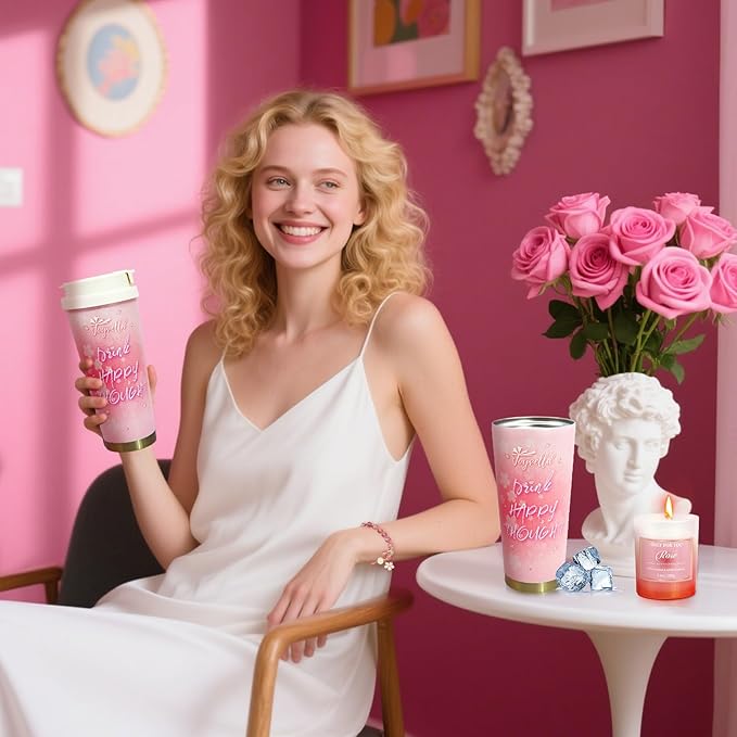 Birthday Gift for Women Spa Gift Set - Unique Get Well Soon Gifts for Women, Relaxing Self Care Package for Her, Christmas Gifts for Mom, Wife, Sister, Friend, Female Coworker (Rose)