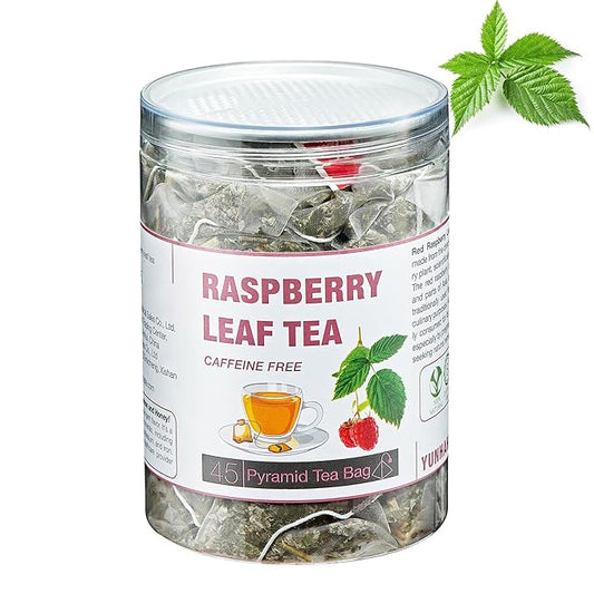 45 Red Raspberry Leaf Tea Bags| Pure Leaf Raspberry Tea Bags| Herbal Healthy Cycle Tea for Women| Non-GMO - Caffeine-free