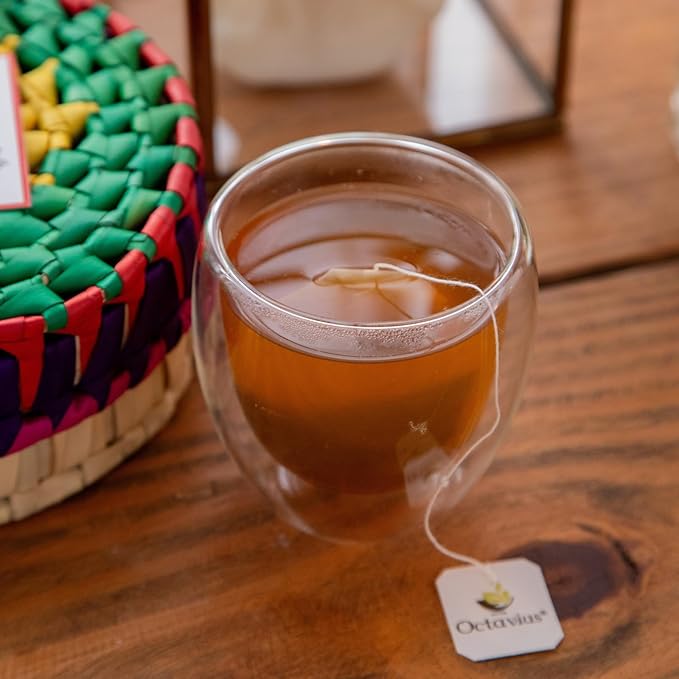 Octavius Tea Sampler Pack | 8 Assorted Black & Green Teas | 50 Teabags | Tea Sampler Variety Pack | Pack of 1