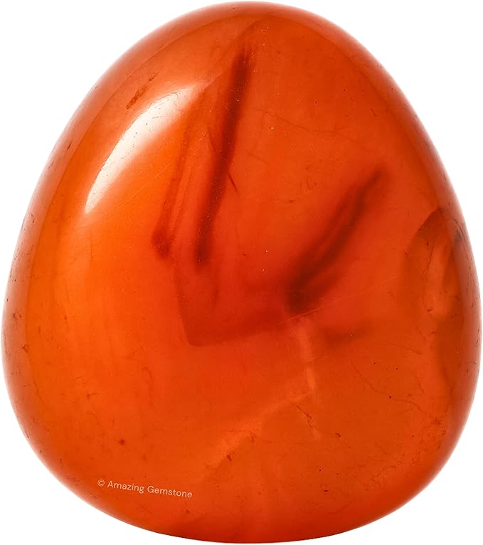 Amazing Gemstone Carnelian Crystals and Healing Stones Tumbled - 1 oz Carnelian Stone Gem Stones, Natural Healing Stones for Energy Balance, Stress Relief - Premium Polished Gems Rocks for Meditation