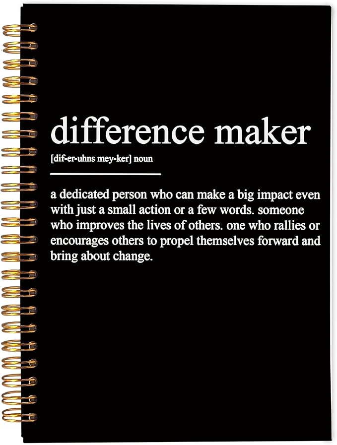 Inspirational Spiral Notebook,Inspirational Journal,Inspirational Journal for Women Men Writing,Grit Spiral Notebook 8.3×5.5 Inch