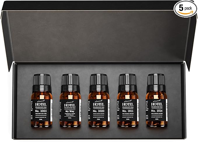 AirScent Hotel Diffuser Oil Gift Set - Florida Tropics Hotel Scents - 10 mL, 0.34 fl oz Fragrance Oil Gift Set - Inspired by My Way 1 Hotel, The Beach Villas Hotel Scent and Other Hotel Blends
