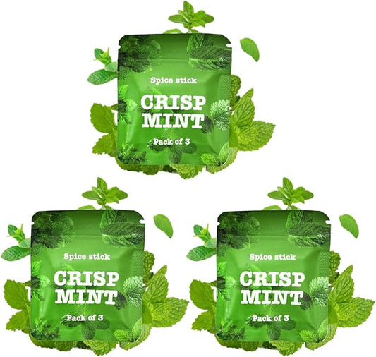 3 Packs of Plant-Based Crisp Mint Flavor Cores | 5.5mm x 30mm | Break Habits Naturally | Fits Standard Necklace Diffusers | 9 Total Cores
