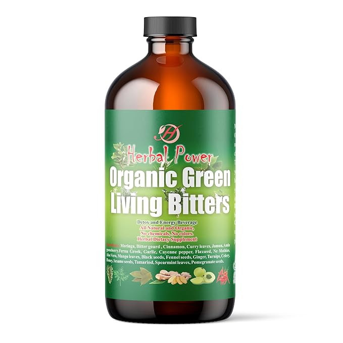 HERBOGANIC Organic Green Bitter| Natural Living Bitters for Overall Wellness 16 OZ