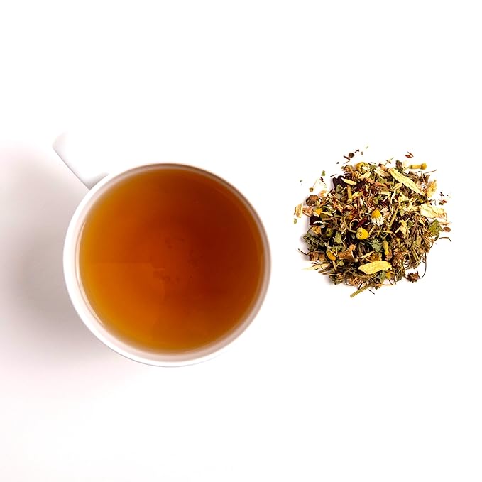 Pure And Easy Tea, Radiance, Herbal Tea for Healthy-Looking Skin and Natural Glow, 100% Caffeine-Free Botanical Blend, 30-Day Supply, 100g