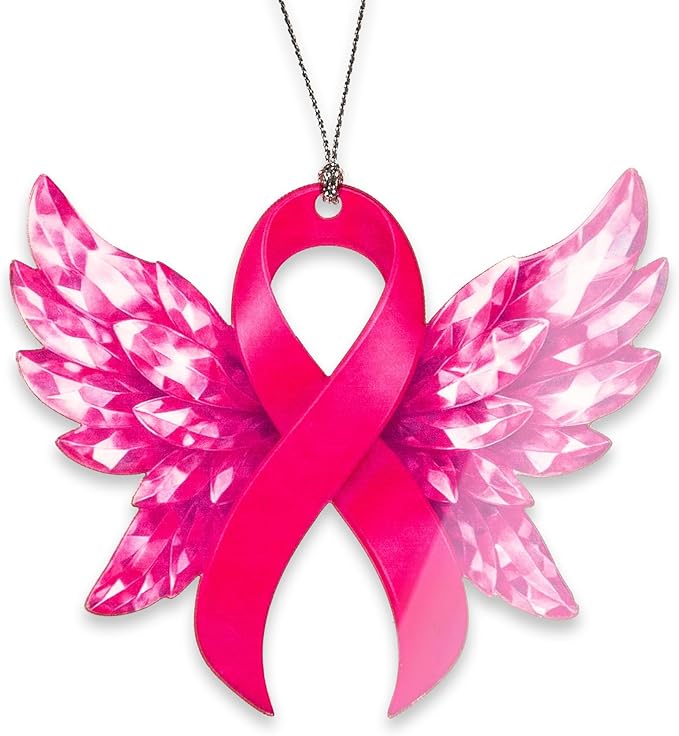 Breast Cancer Awareness Ornament – Pink Ribbon Gifts | Survivor Ornament + Memorial Keepsake – Breast Cancer Christmas Ornament 2025 – Christmas Ornament 2025