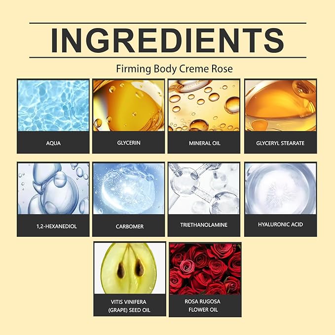 Champagne Lift Firming Body Cream, with Pink Pepperslim for Nourishes Skin Lift Firming Hydrating Cream (Coconut)