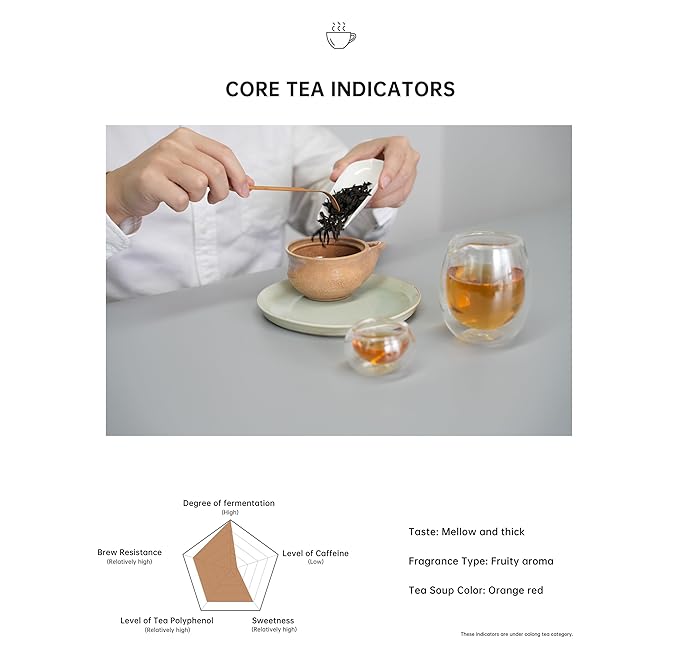 iTeaworld Da Hong Pao - Oolong Loose Leaf - Wuyi Rock Tea, Oolong Tea Loose Leaf Scent Whole Loose leaves for Daily Use, with 20 Eco-Conscious Tea Bags （3.5oz/100g)