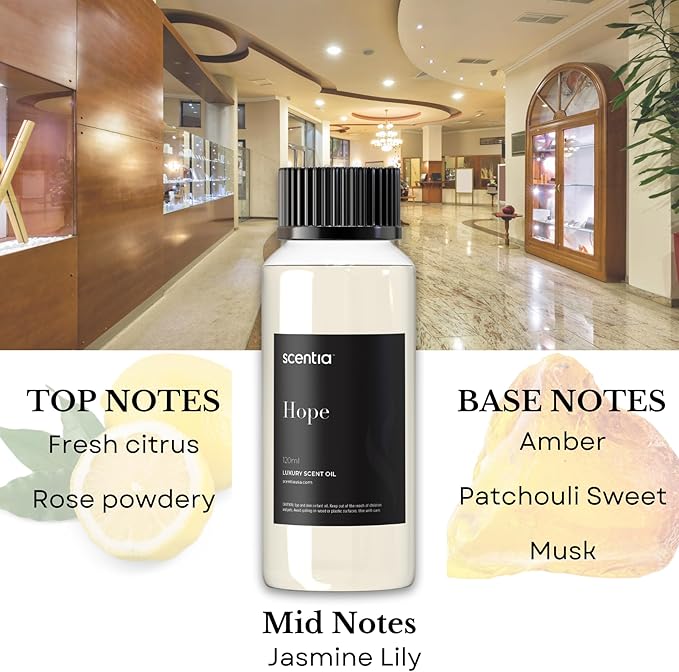 Floral Inspired Diffuser Oil Refill - Scentia Hope Dupe Fragrance Oil Blend, Home Luxury Scents, Essential Oil Sets, Humidifiers & Candle Making | 120ml, 4.06FlOz, Mothers Day Gift