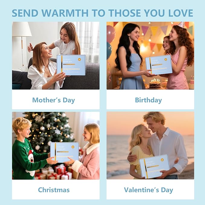 55 Pcs Face Sheet Masks Skin Care, Bio-Collagen Overnight Hydrogel Mask for Women & Men, Under Eye Patches, Gel Lip Mask, Lip Scrub, Face Serum, Christmas, Mother's Day, Valentine's, Birthday, Dad