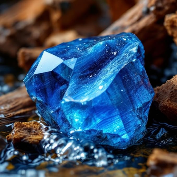 Innergy Throat Chakra Crystal Infused Car Air Freshener - Portable 8 ml. Hanging Essential Oil Diffuser for Vehicle, Long-Lasting Fragrance, Eco-Friendly Design, Freshness On The Go!