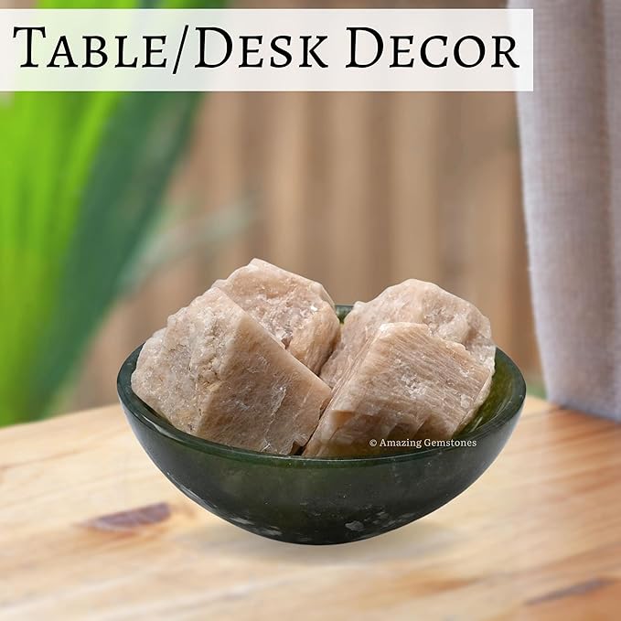 Amazing Gemstone Cream Moonstone Raw Crystals and Healing Stones, Natural Rocks for Tumbling - DIY Raw Stones and Crystals, 2 Pieces