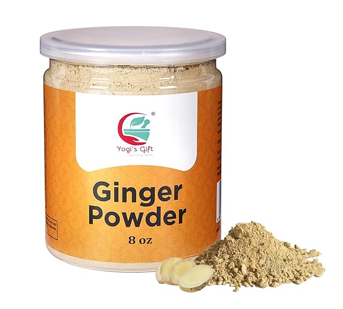 Ginger Powder 8oz | As Spicy as Fresh Ginger | Flavourful Powder | 100% Pure and Natural | Great for Baking and Tea | By Yogi’s Gift®