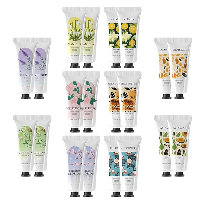 Green Canyon Spa 20 Pack Hand Lotion Hand Cream Mini Lotion Hand Lotion Travel Size Thanksgiving Gifts Christmas Gifts Stocking Stuffers and Bridesmaid Gifts