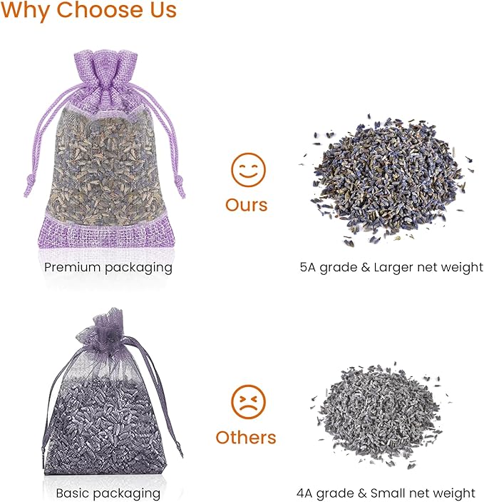 Homode Cedar Blocks and Lavender Sachets for Closets and Drawers - Pack of 10 Cedar Wood Chips and 1 Lavender Scent Satchel