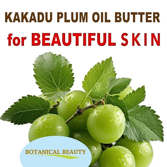 Botanical Beauty KAKADU PLUM OIL BUTTER Pure Natural Virgin Unrefined RAW for FACE, SKIN, BODY, DAMAGED HAIR, NAILS (4 Fl Oz)