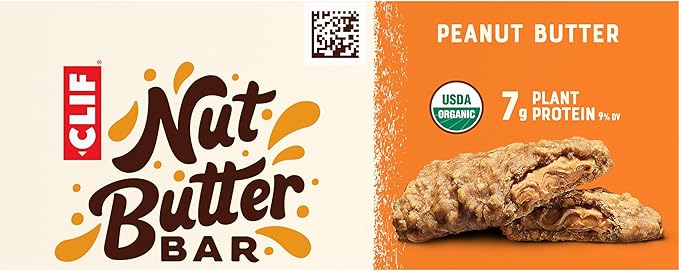 CLIF Nut Butter Bar - Peanut Butter - Filled Energy Bars - Non-GMO - USDA Organic - Plant-Based - Low Glycemic - 1.76 oz. (5 Pack)