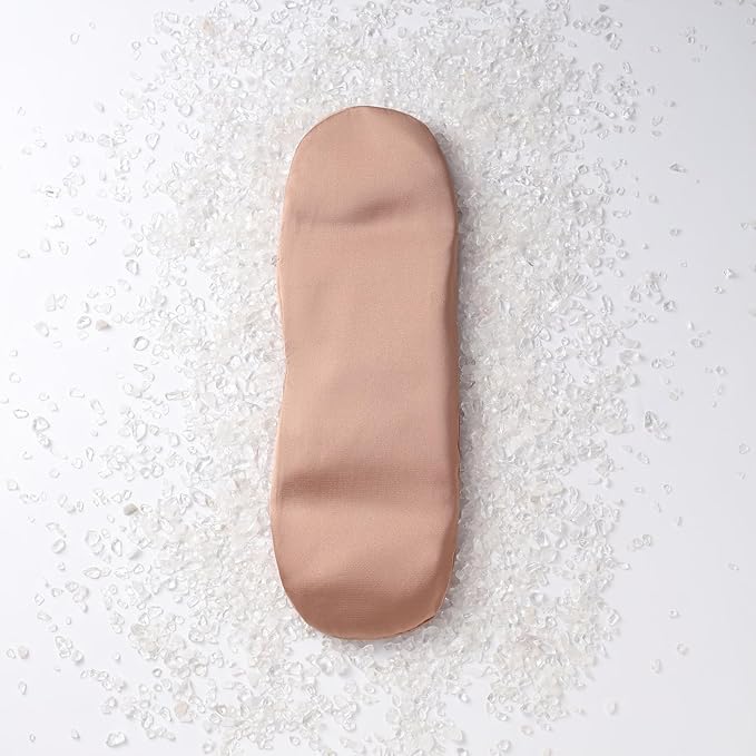 Weighted Eye Pillow for Relaxation, Sleeping, Yoga, SPA and Travelling, 100% Natural Clear Quartz,Cooling Eye Pillow, Reusable and Good Relaxation Gift for Women