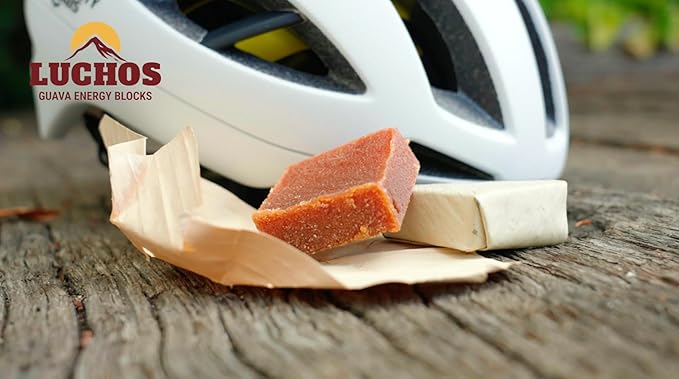 LUCHOS Natural High Energy Bars Power Blocks for Sports, Endurance, Running, Hiking, Cycling, Pre Workout Healthy Snacks, High Carb, Vegan and Gluten Free, Guava and Acai Berry, 10 Pieces