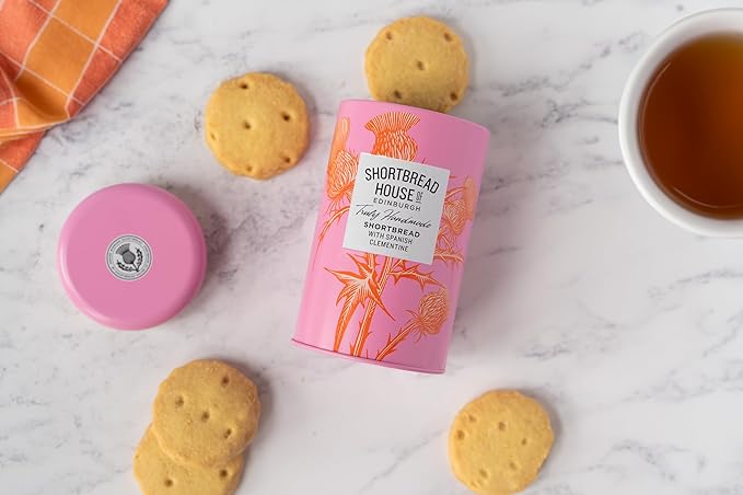Shortbread House of Edinburgh Spanish Clementine Shortbread Biscuits, Truly Handmade, 4.9 Ounce (Pack of 1)