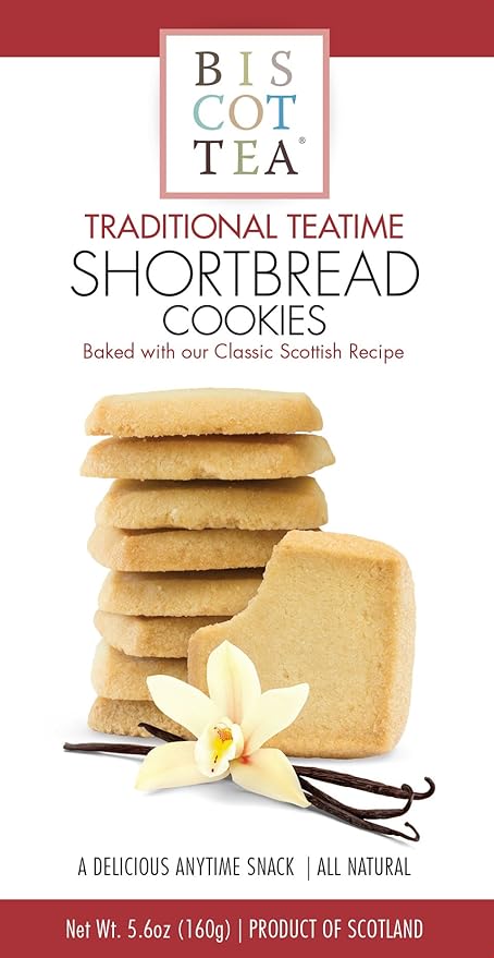BISCOTTEA Traditional Shortbread Cookies (8 Cookies)