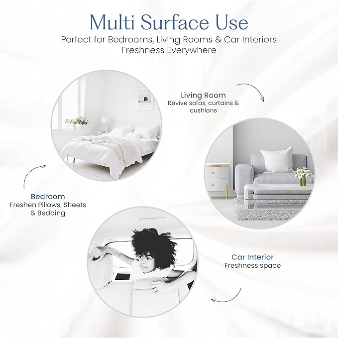 FIELD FLEUR Blue Seaside Linen & Room Spray 15.5 oz - Aromatic & Refreshing Bedding & Fabric Mist - Air Freshener for Clothes & Sofas - Notes of Citrus, Oceanic Breeze & Sugary Coconut -Made in USA