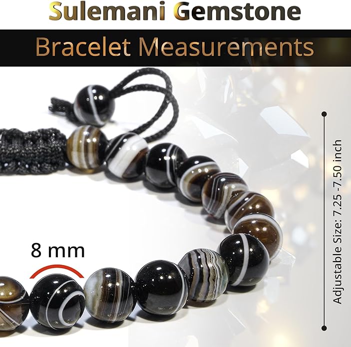 Energy Protection Crystal Handmade Adjustable Bead Bracelet Perfect for Men, Women’s Gift - Gemstone Healing Stretch Bracelet Pulsera Para Hombre Mujer Stocking Stuffer
