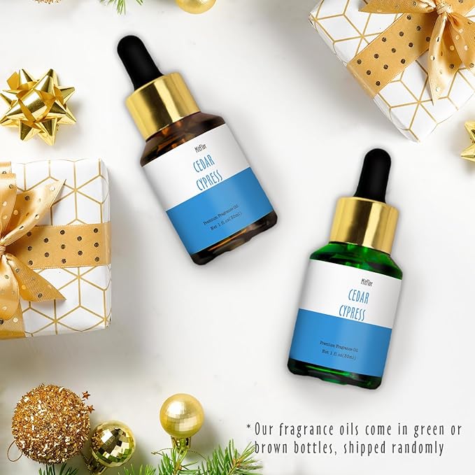 30ml Cedar Cypress Fragrance Oil, MitFlor Premium Grade Fragrance Essentials Oil for Soap & Candle Making, Large Size Aromatherapy Diffuser Oil, Refreshing Woody Scent for Home Fragrance