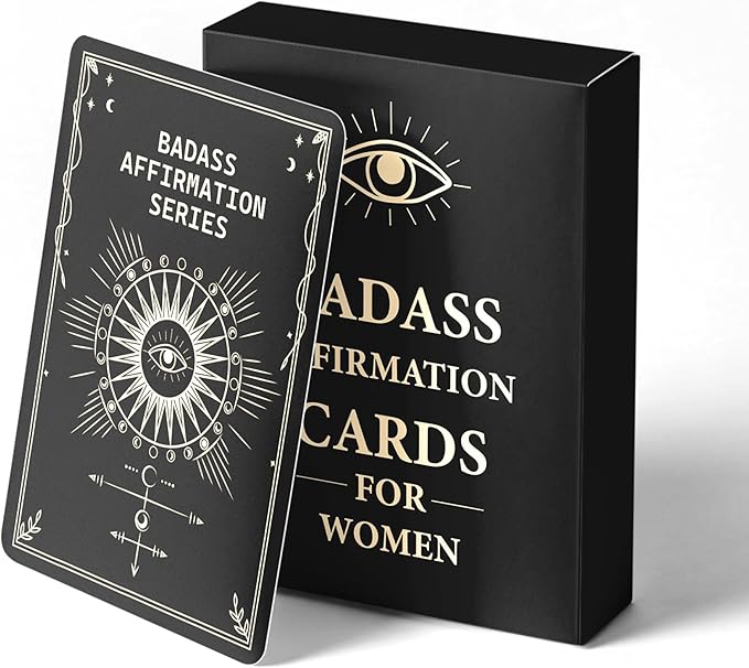 52 Positive Badass Affirmation Cards for Daily Inspiration and Mindfulness – Self Care Motivation Deck, Perfect Inspirational Gift for Women & Coworks