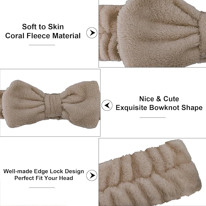 Casoty 12 Pack Skincare Headband for Washing Face Cute Face Wash Spa Headband for Women Makeup Hair Band Stocking Stuffers for Teen Girls Spa Party Hair Accessories Gifts for Women Girls