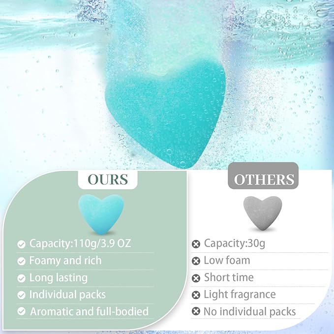 12 Pcs XXL Bath Bombs for Women Gift Set, Valentine's Day Bubble Bathbombs for Girlfriend, Her, Girls, Wife, Shea & Coco Butter Dry Skin Moisturize, SPA Relaxing Aromatherapy, Mothers Day Gift