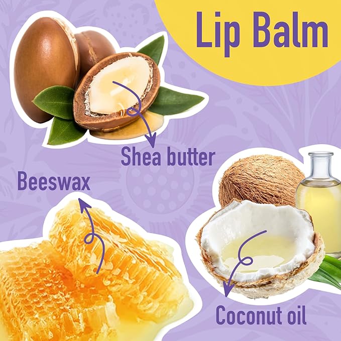 AZEN 12 Pack Lip Balm, Natural Lip Balm Bulk, Lip Care Product, Moisturizing Lip Balms for dry cracked lips - 12 Flavors