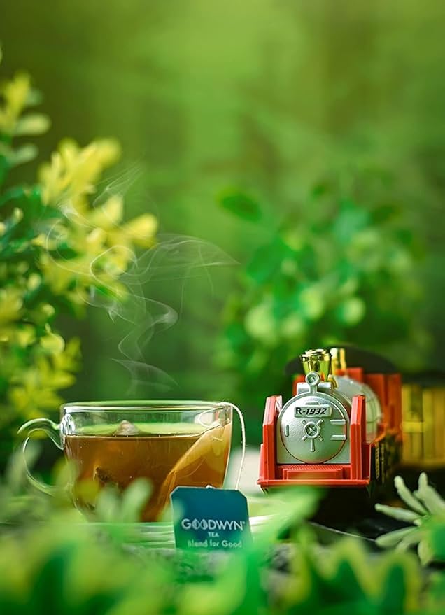 Goodwyn Second Flush Darjeeling Black Tea – 100 Plastic-Free, Individually Wrapped Tea Bags | Low Caffeine, Sugar-Free, Fruity Floral Muscatel Taste | Daily Tea, Premium Indian Origin Chai | Tea Sampler Gift Set, Eco-Friendly, Organic Black Tea