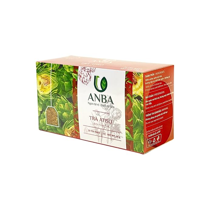 ANBA Artichoke Tea Bags 20 Count | Naturally Caffeine-Free | Pure & Handpicked Herbal Infusion | No Sugar Added | Refreshing Floral Taste| ISO HACCP Certified
