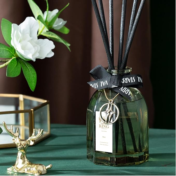 King of Scent Reed Diffuser & Oil Diffuser Sticks with Flower, Aromatherapy, Home & Kitchen Décor,Fragrance and Gifts… B0CHHBGTZQ (Mint)