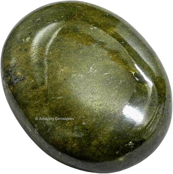 Amazing Gemstone Vesuvianite Crystals and Healing Stones - Large Palm Stone Crystals Piedra - Crystal for Good Luck, Balanced Positive Energy, Meditation - Unique Stocking Stuffers, Gifts for Women