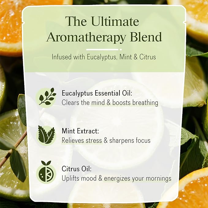 Shower Steamers Aromatherapy Gift Set – 10 Pack Eucalyptus, Mint & Citrus Shower Bombs for Sinus Relief & Relaxation – Organic Spa Gift & Self Care Christmas Stocking Stuffer for Women & Men