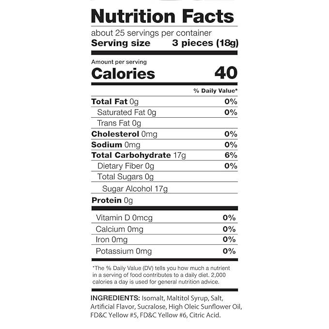 Halloween Sugar Free Butterscotch Hard Candy 1 lb Bag Individually Wrapped Gluten Free, Keto And Diabetic Friendly Gourmet Butterscotch Flavored Candies (16oz)