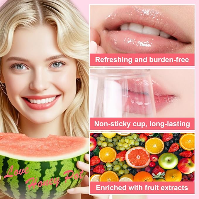 Bee Propolis Apple Lime Lip Balm - Hydrating Lip Sleeping Mask for Dry Lips | Apple Lime Extract & Propolis | Moisturizing, Exfoliating Lip Treatment in Honey Pot Design